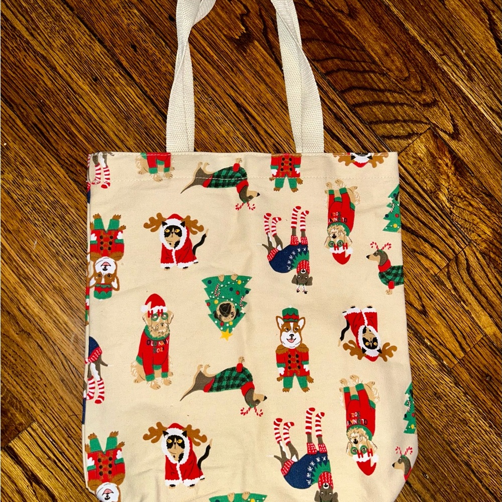 Old Navy Tote Canvas Christmas Bag